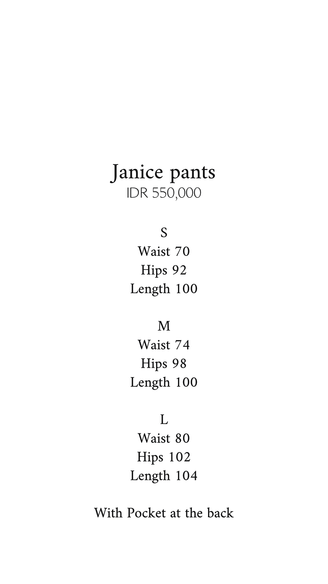 JANICE PANTS