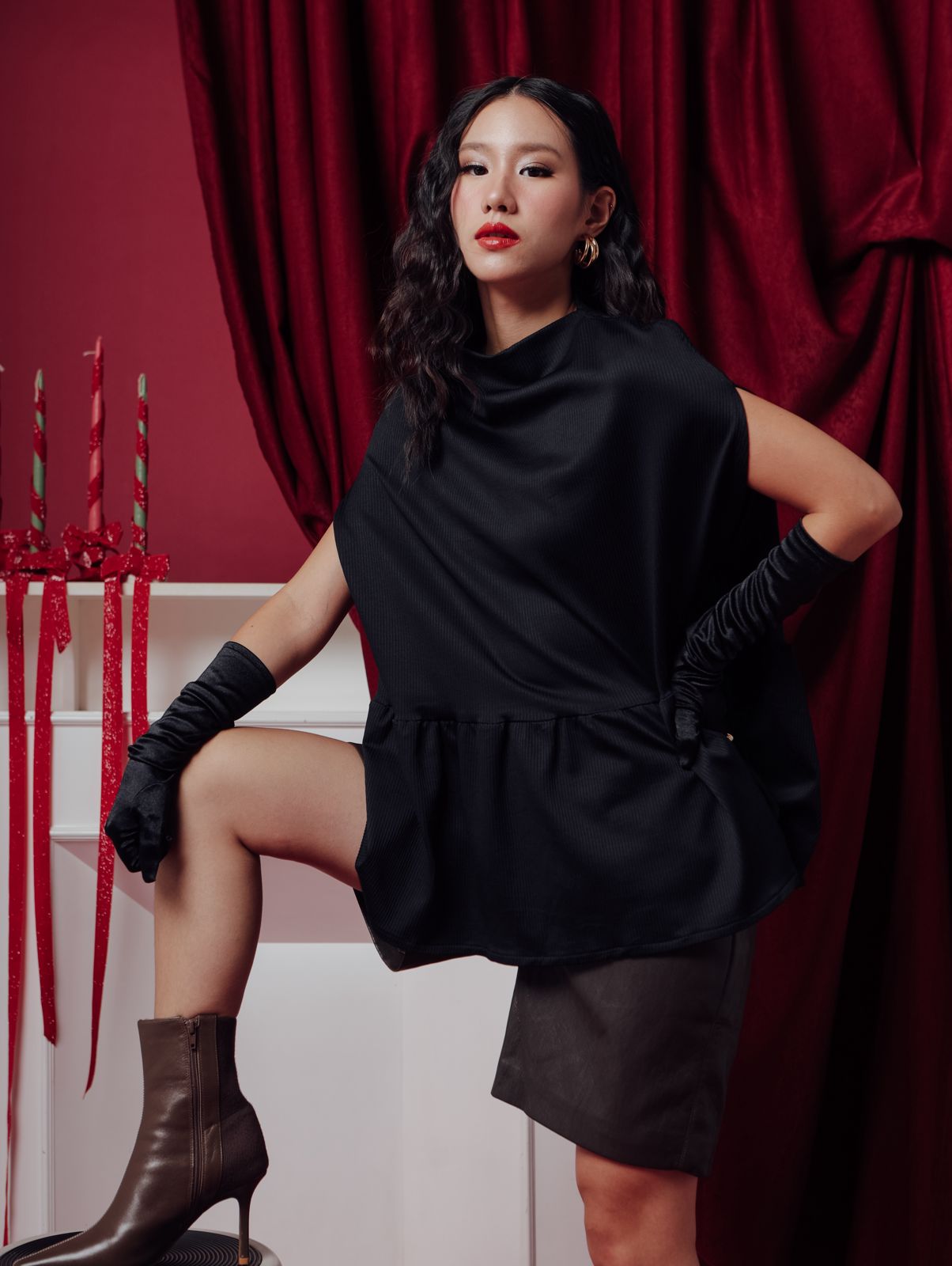 NILO TOP BLACK (DAY OFF DEC COLLECTION)