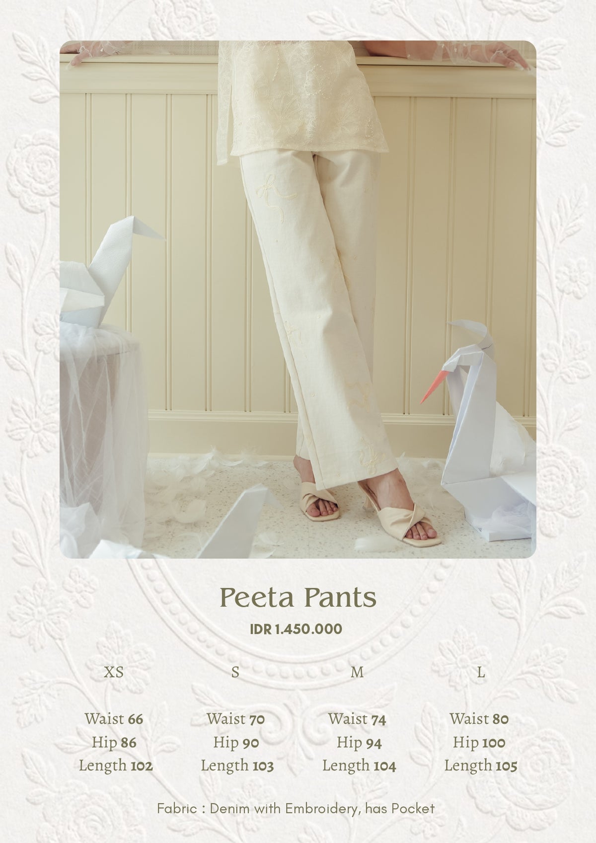 PEETA PANTS (ARRAY A SWAN'S TALE)