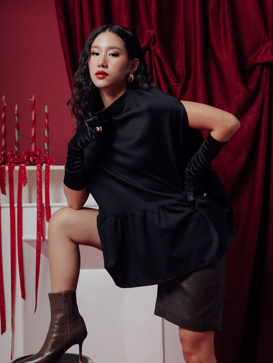 NILO TOP BLACK (DAY OFF DEC COLLECTION)