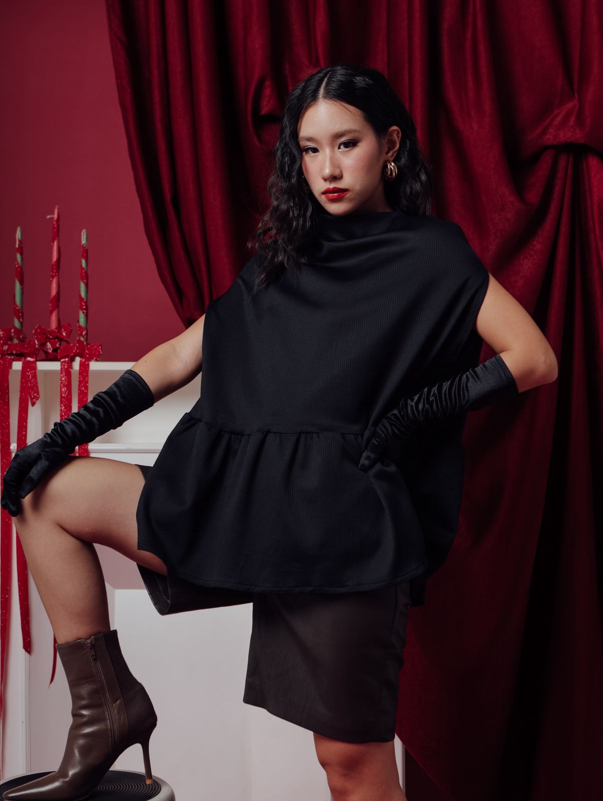 NILO TOP BLACK (DAY OFF DEC COLLECTION)