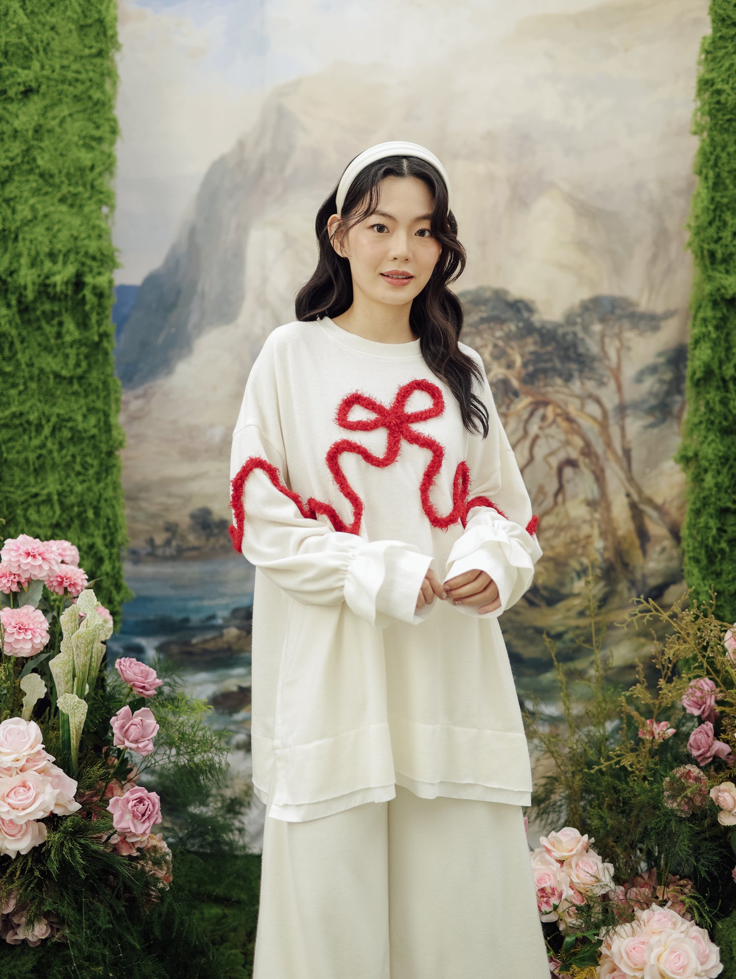 CARMINE TOP (DAY OFF RIBBONED IN LOVE)
