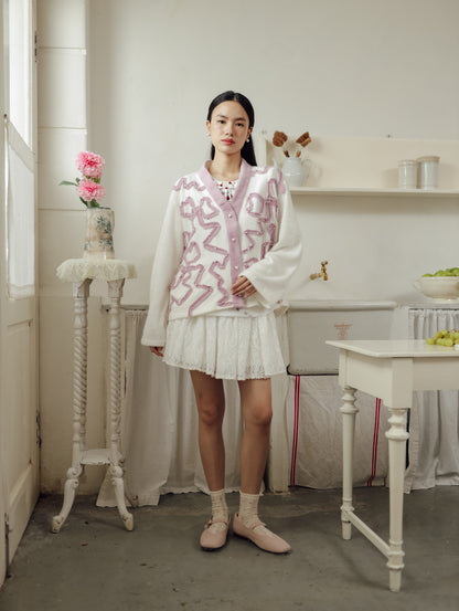 RIBBONA CARDIGAN  (ARRAY SOFT WHISPERS)