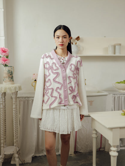 RIBBONA CARDIGAN  (ARRAY SOFT WHISPERS)