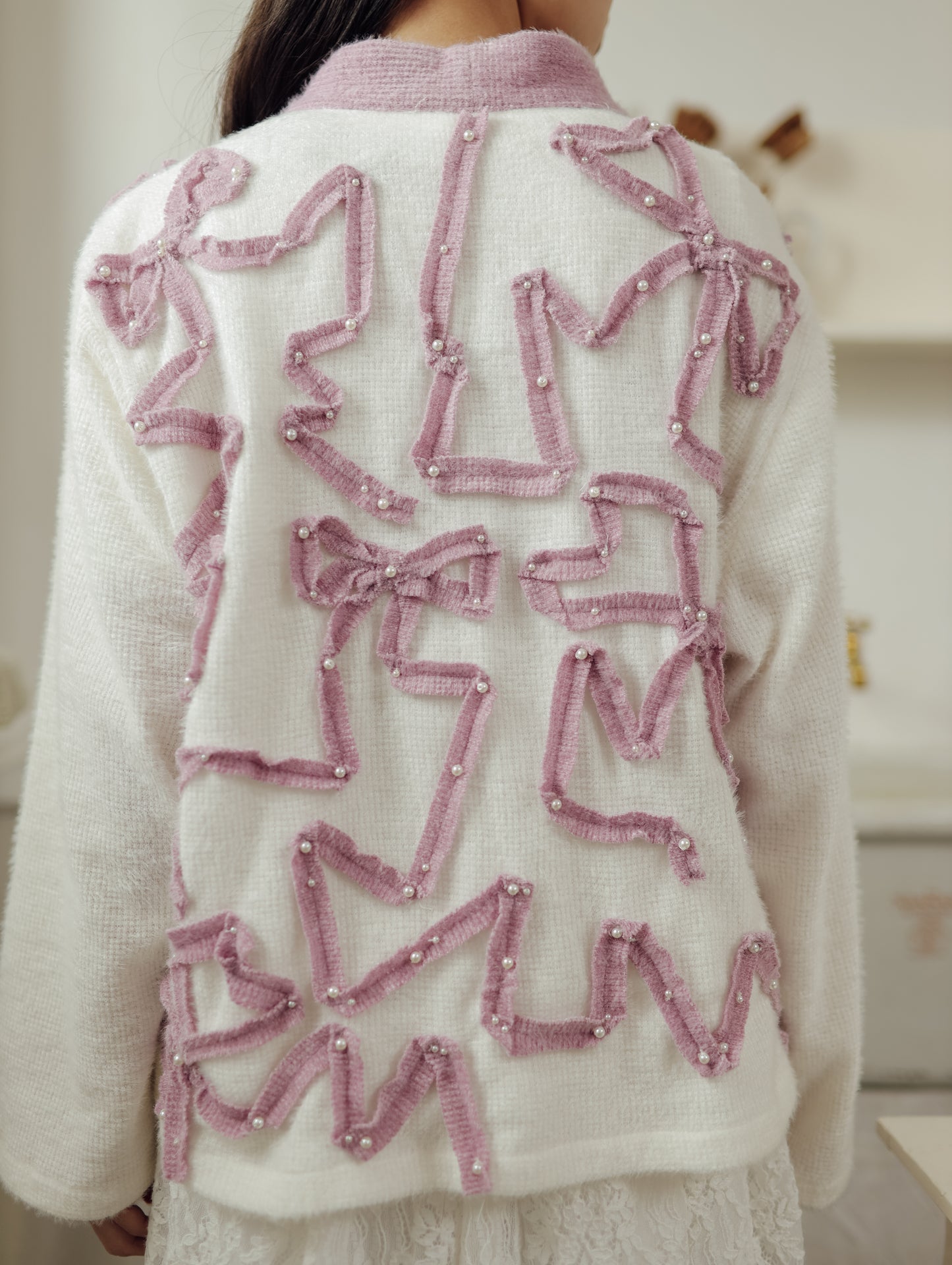 RIBBONA CARDIGAN  (ARRAY SOFT WHISPERS)