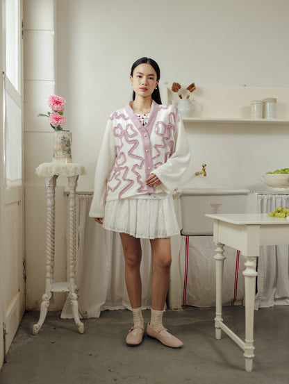 RIBBONA CARDIGAN  (ARRAY SOFT WHISPERS)