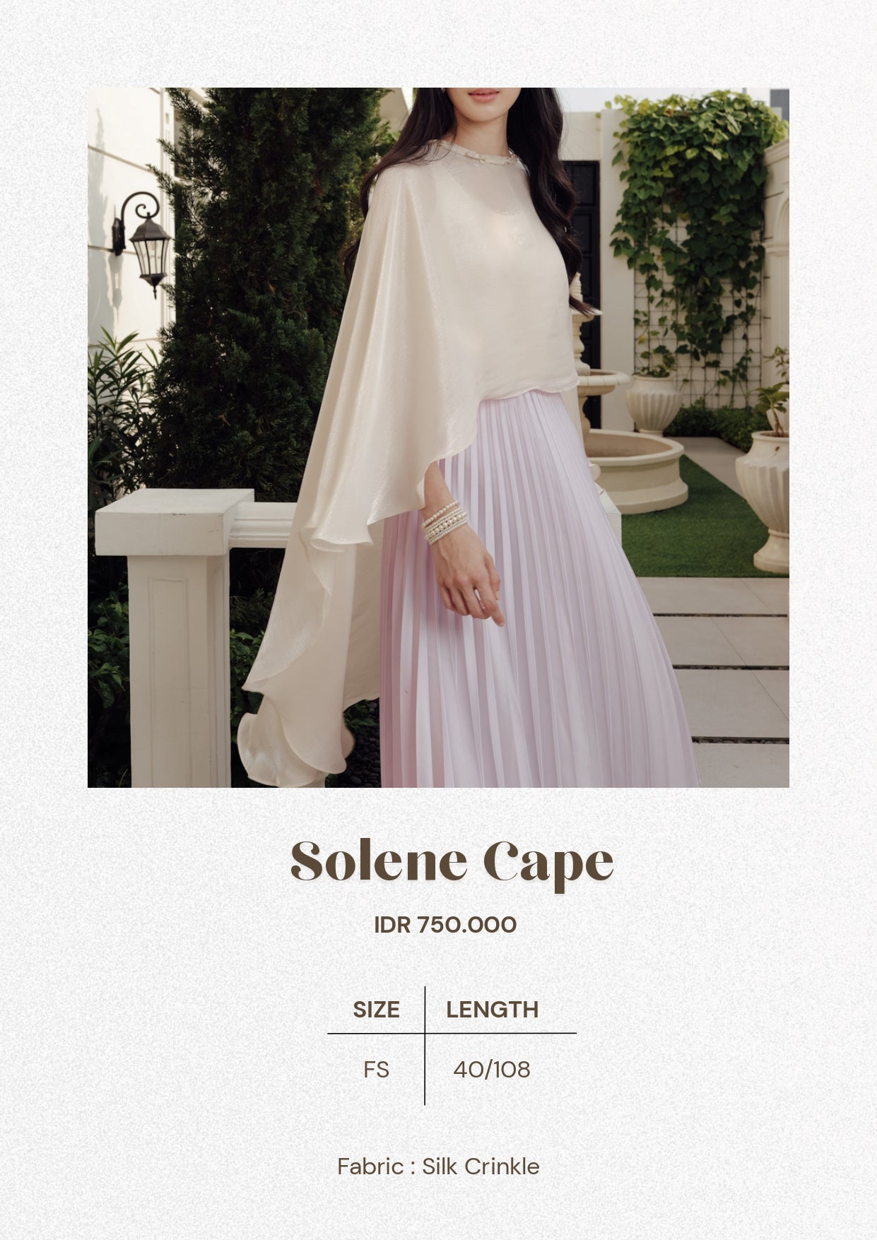 SOLENE CAPE (ARRAY HEIRLOOM LEGACY)