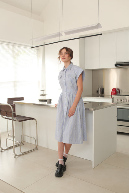VENNA DRESS (DAYOFF BUTTER SKIES)