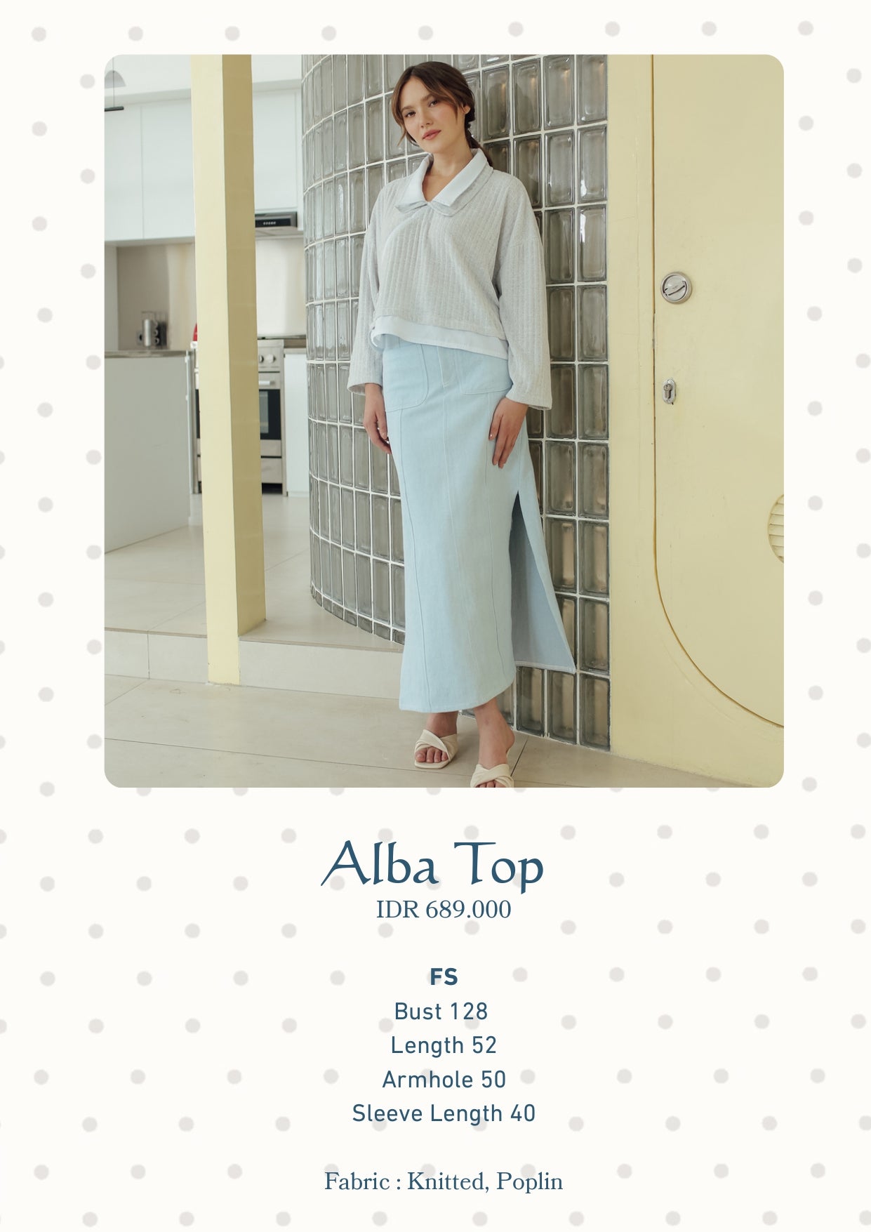 ALBA TOP (DAYOFF BUTTER SKIES)