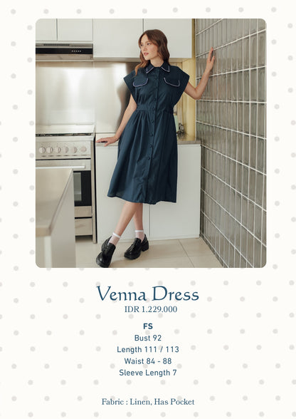 VENNA DRESS (DAYOFF BUTTER SKIES)