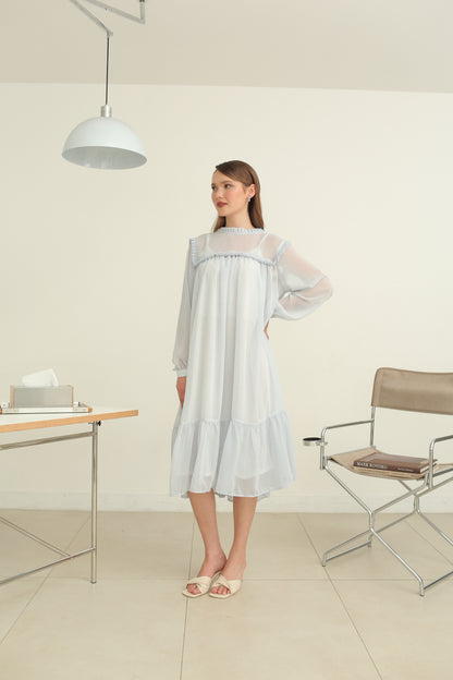 LUCINE DRESS (DAYOFF BUTTER SKIES)