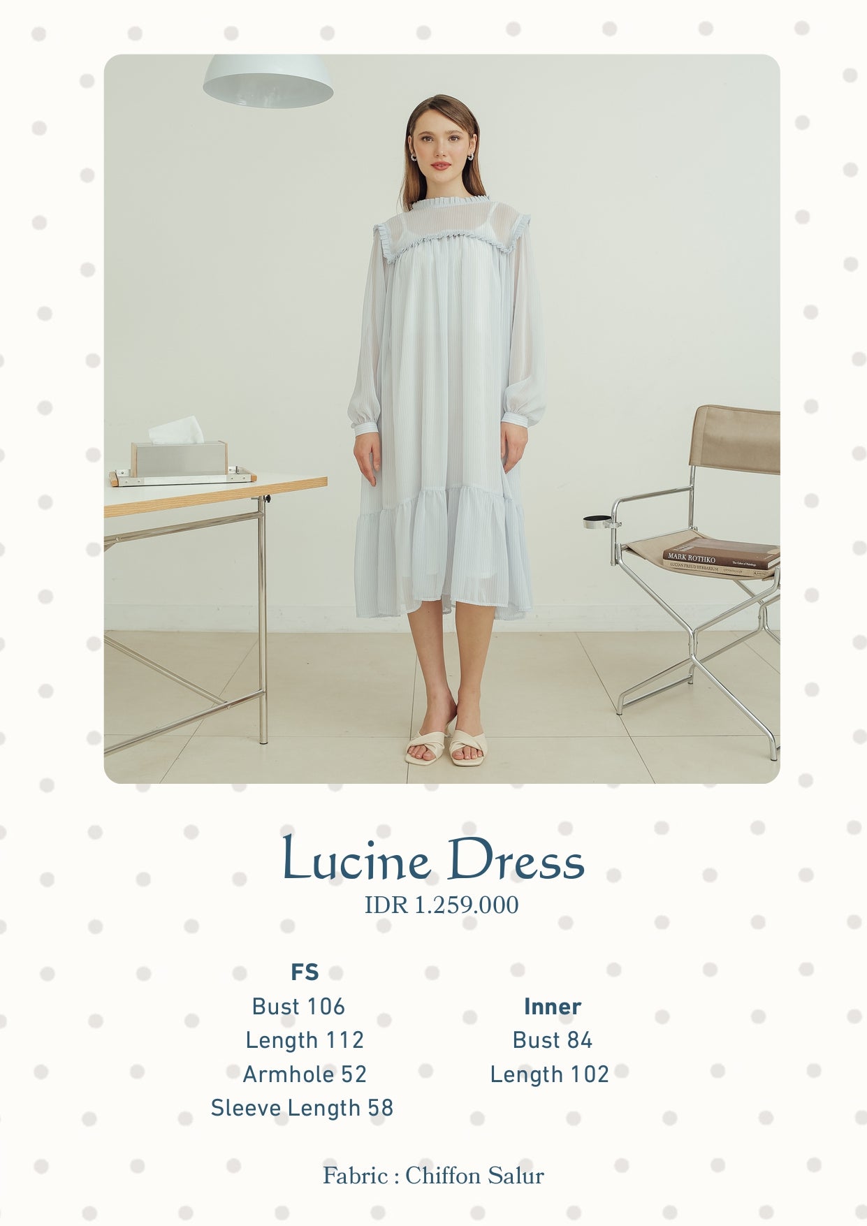 LUCINE DRESS (DAYOFF BUTTER SKIES)