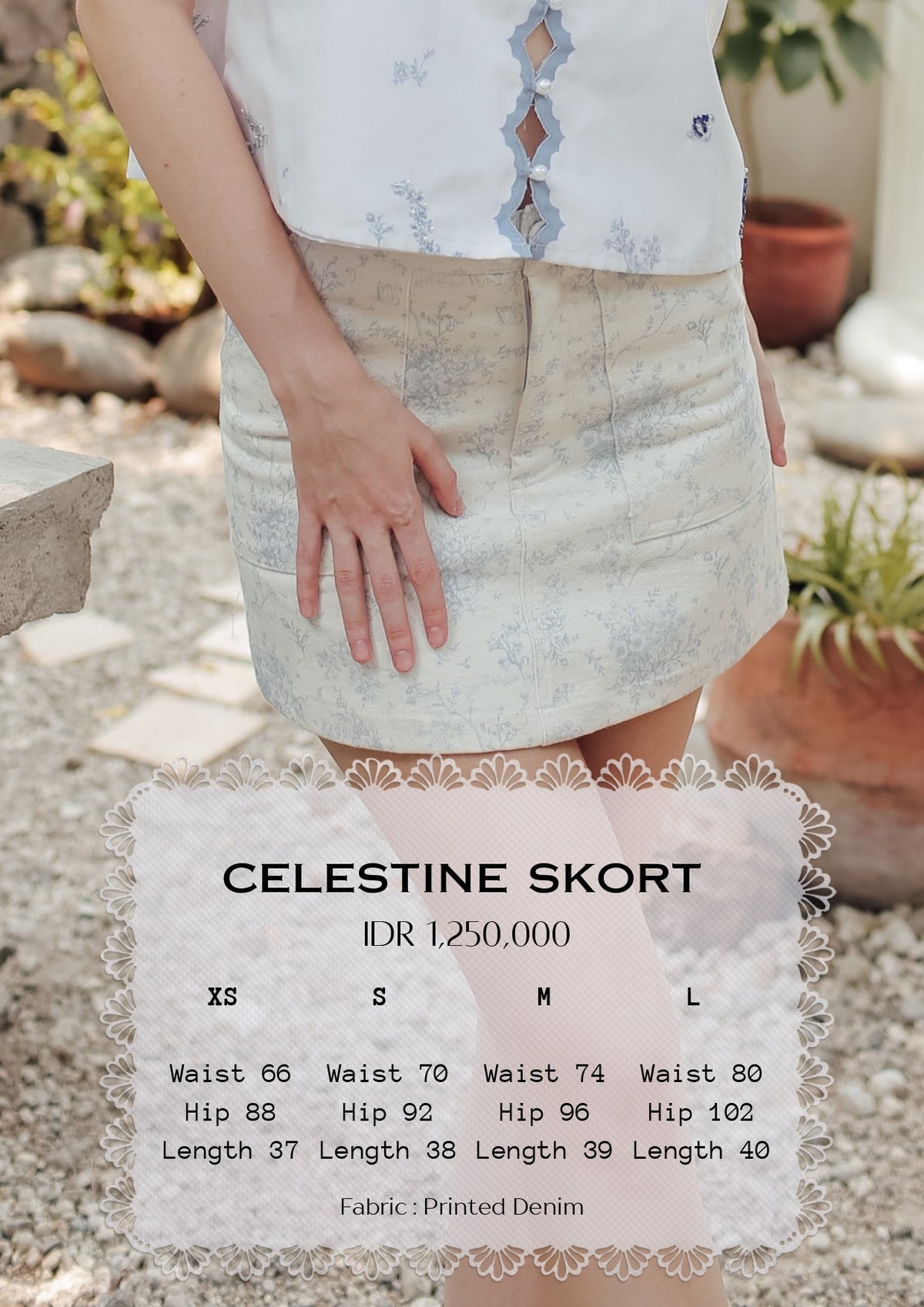 CELESTINE SKORT (ARRAY GARDEN FOR TWO)